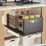 Double Layer Sliding Storage Basket Organizer For Bottles And Household Essentials 11