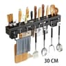 Stainless Steel Wall Mounted Knife Holder Rack With Hooks 6