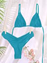 Solid Color Micro Triangle Bikini Set 10