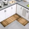 Modern Wood Grain Non Slip Floor Mat Rug 7