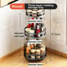 360 Degree Rotating Spice Storage Organizer Rack 8
