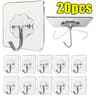Transparent Heavy Duty Self Adhesive Wall Hooks 8