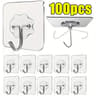 Transparent Heavy Duty Self Adhesive Wall Hooks 10