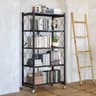 5 Tier Foldable Metal Storage Rack With Wheels 6