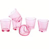 6 Piece Heart Shaped Acrylic Shot Glass Set 0