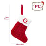 Personalized Christmas Knit Stocking With Snowflake Design 19