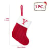 Personalized Christmas Knit Stocking With Snowflake Design 27