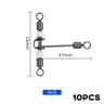 Luminous 3 Way Rolling Fishing Swivels 10 Pack 9