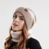 Winter Knitted Beanie And Scarf Set 13