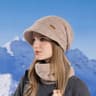 Womens Winter Fleece Lined Knit Hat Set 15