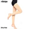 1 Pair Thigh High Footless Compression Stockings With Silicone Grip 5