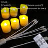 USB Rechargeable LED Flameless Candles With Remote And Timer 25