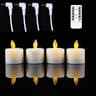 Rechargeable Moving Flame LED Tealight Candles With Remote Control 9