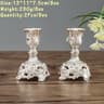 European Metal Candlestick Holders Set Of 2 Gold And Silver 14
