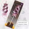 Rose Gold Crown Bow Number Birthday Candle 0 To 9 14