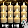 Rechargeable Flameless LED Tea Lights With Remote Control Set 0