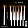 Flameless Black LED Taper Candles Battery Operated 12