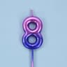 Gradient Glitter Number Birthday Candle Cake Topper 14