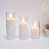 Clear Acrylic Flameless LED Candles With Remote Timer 6