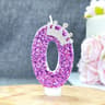Purple Number Birthday Cake Candle 2