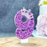 Purple Number Birthday Cake Candle 11
