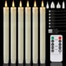 6 Piece USB Rechargeable LED Taper Candles With Remote And Timer 7
