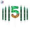 7 Piece Retro Pixel Birthday Cake Candle Topper Set 11