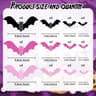 3D Pink Halloween Bat Window And Wall Sticker Set 7