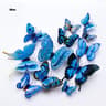 12PCS 3D Double Layer Butterfly Wall Stickers Decor Set 8