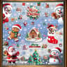 Christmas Holiday Static Window Clings 17