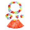 Kids Hawaiian Luau Grass Skirt Costume Set 14