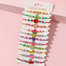 12 Piece Flower Fruit Charm Rope Bracelet Set 4