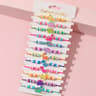 12 Piece Flower Fruit Charm Rope Bracelet Set 5