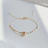 Personalized Initial Rainbow Beaded Bracelet 7