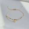 Personalized Initial Rainbow Beaded Bracelet 11