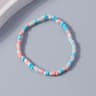 Colorful Seed Bead Flower Charm Bracelet 10