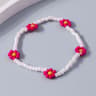 Colorful Seed Bead Flower Charm Bracelet 22