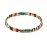 Vintage Rainbow Miyuki Tila Beaded Bracelet 18