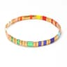 Vintage Rainbow Miyuki Tila Beaded Bracelet 7