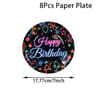 Glow Happy Birthday Party Backdrop Banner 16