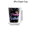 Glow Happy Birthday Party Backdrop Banner 18