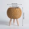 Nordic Woven Rattan Style Flower Basket Plant Stand 7