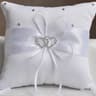 Double Heart Rhinestone Wedding Ring Pillow 7
