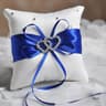 Double Heart Rhinestone Wedding Ring Pillow 9