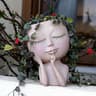 European Girl Face Resin Succulent Flower Pot 4