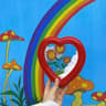 Cute Heart Shaped Tabletop Makeup Mirror 9
