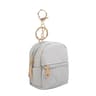 Mini PU Leather Backpack Keychain Zipper Pouch 7