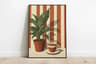Retro Coffee Print Kitchen Wall Poster With Warm Stripes 13
