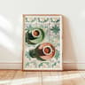 Retro Coffee Print Kitchen Wall Poster With Warm Stripes 11