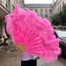 Large Ostrich Feather Folding Fan For Dance And Stage Shows 18